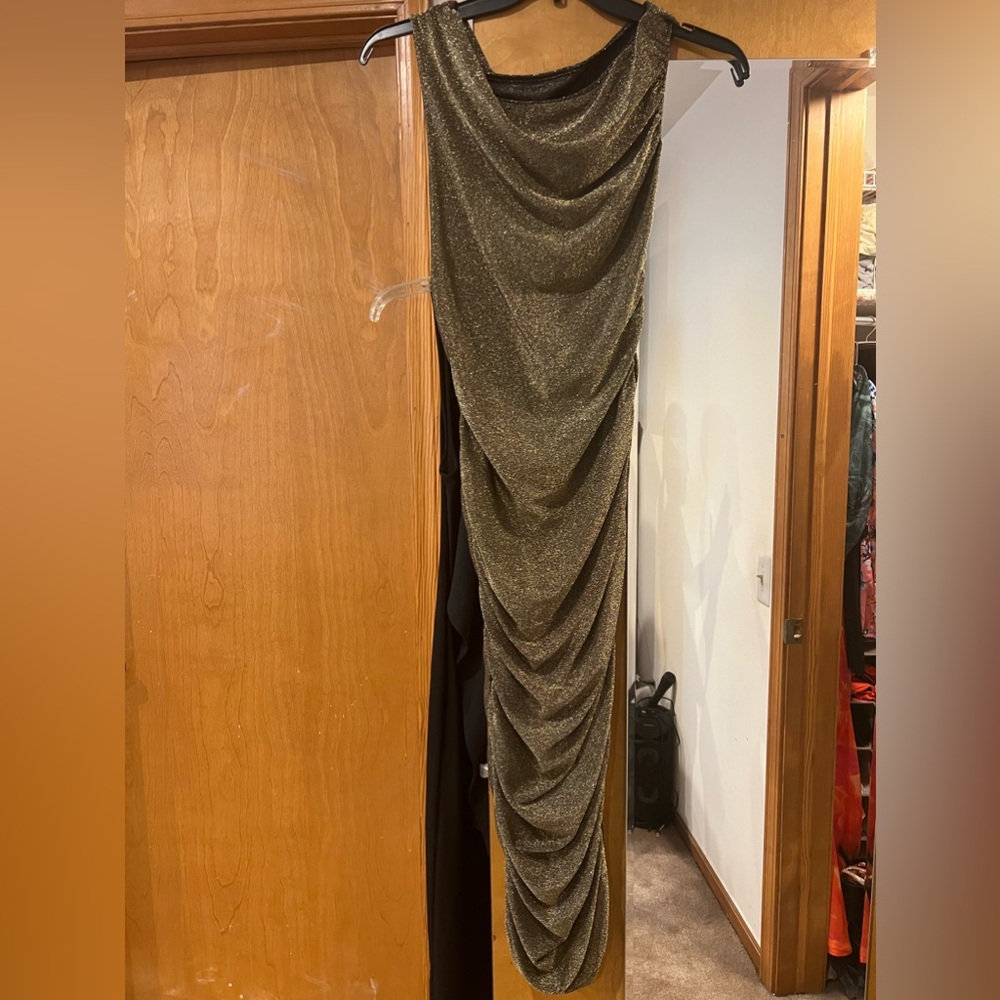 Gold metallic dress
